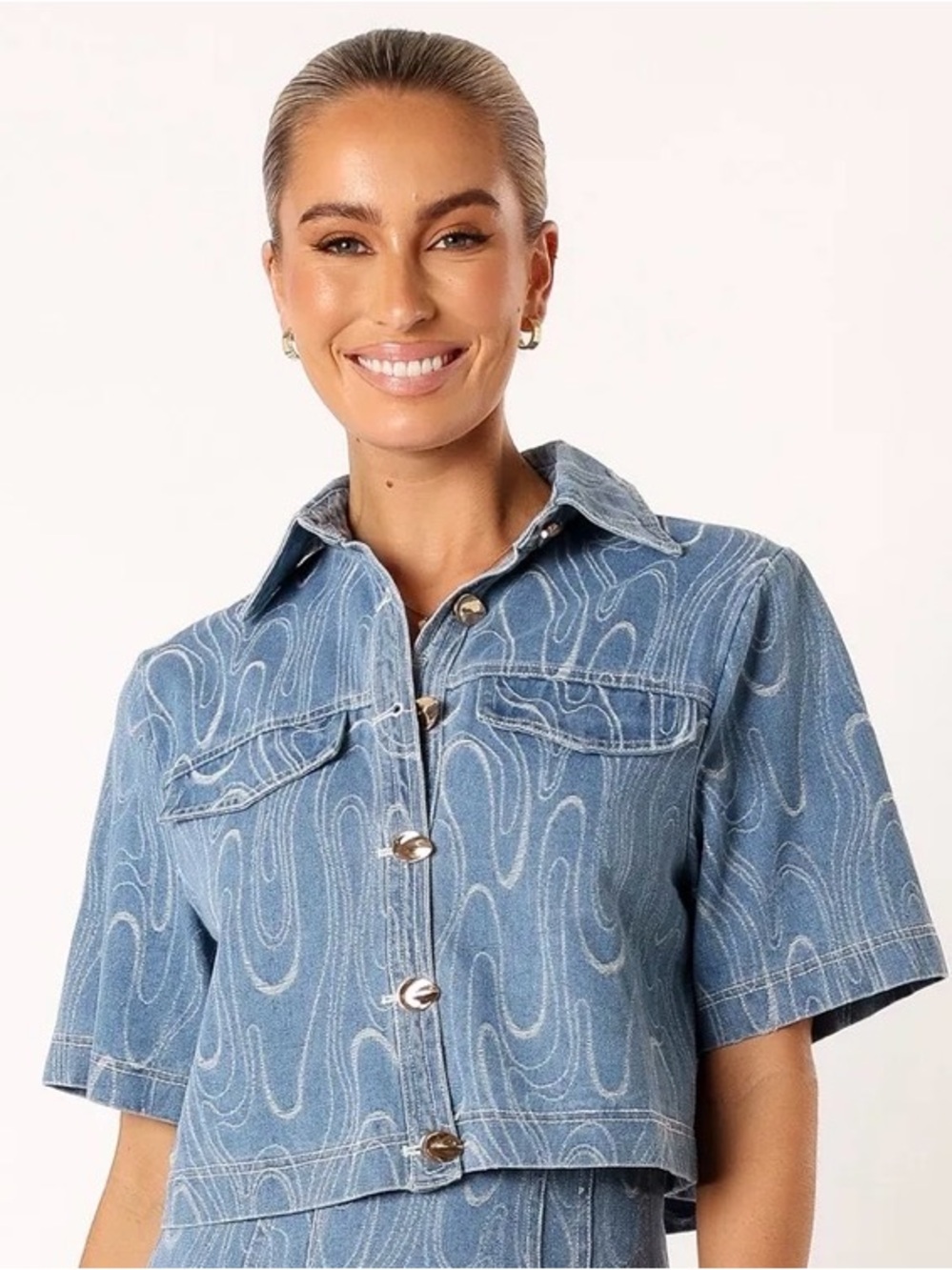 NWOT Petal & Pup Denim Top